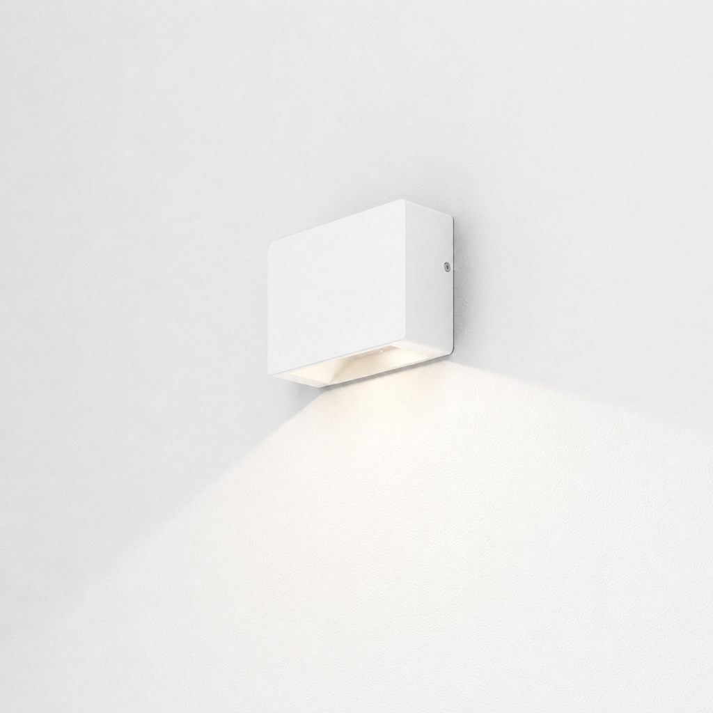[AQ26546-M927-WW-00-13] Ledpoint eckig IP Außenwandleuchte (weiß, 2700K)